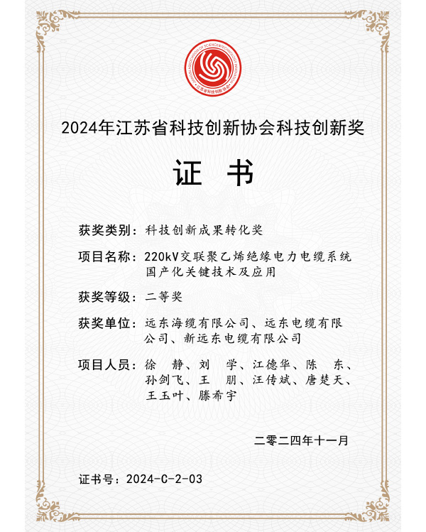 2023
Third Prize of Jiangsu Mechanical Engineering Society Science and
Technology Award (Mechanical Design and Product Innovation Category)