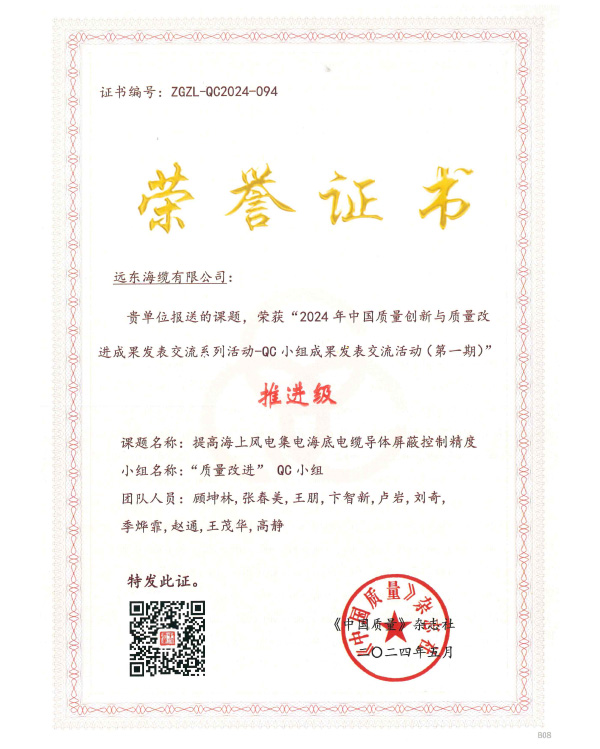 Promotion Grade, Phase 1 QC Achievement Exchange Event of 2024
National Quality Innovation & Improvement Achievement Exchange Series